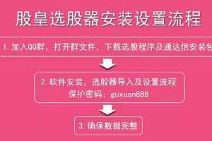 王焕昌股皇选股器指标+安装及教程视频