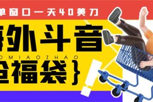 外边收费2980的内部海外TIktok直播间抢福袋项目，单窗口一天40美刀【抢…