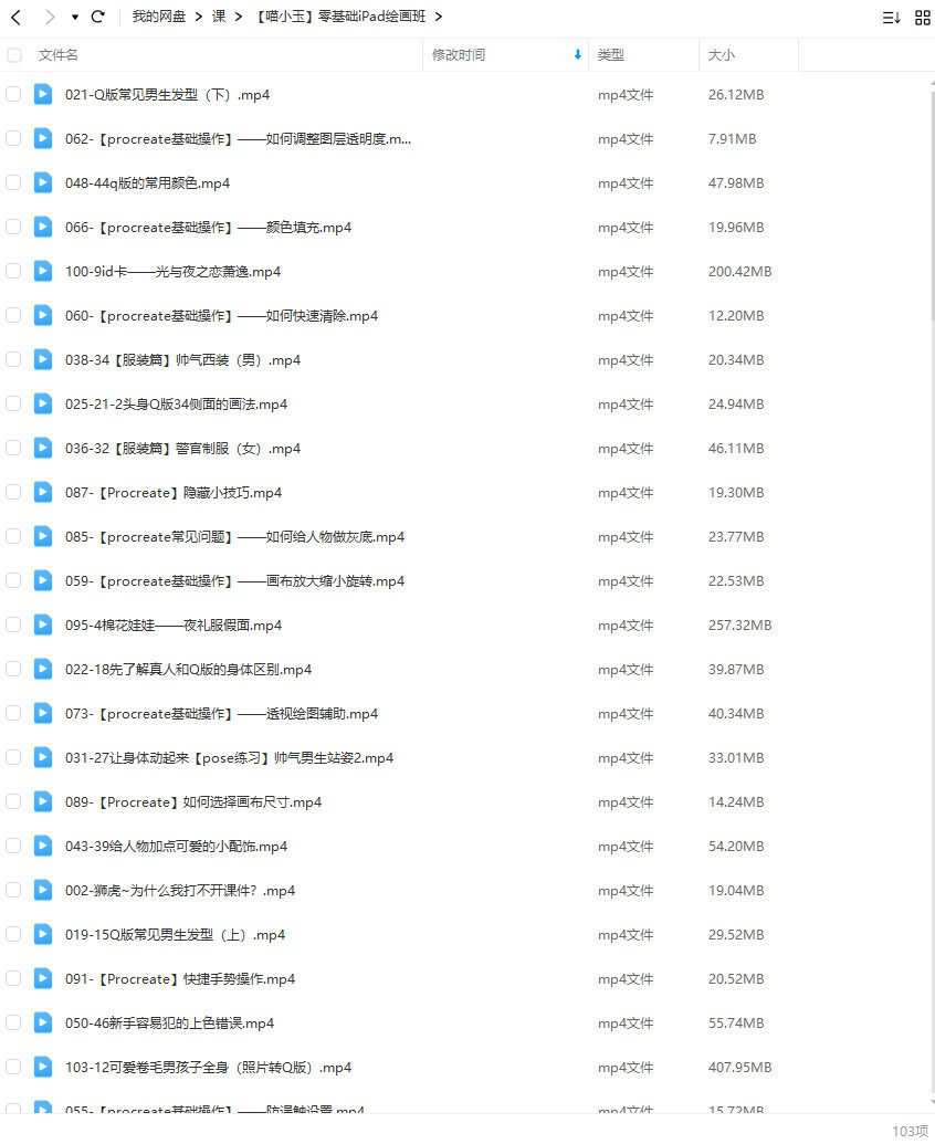 喵小玉零基础iPad绘画班2023年