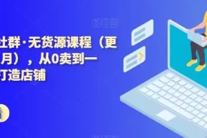 西湖电商社群·无货源课程（更新23年11月），从0卖到一万，快速打造店…