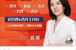 《崔璀视频课》五合一优势+情绪+表达+管理+晋升