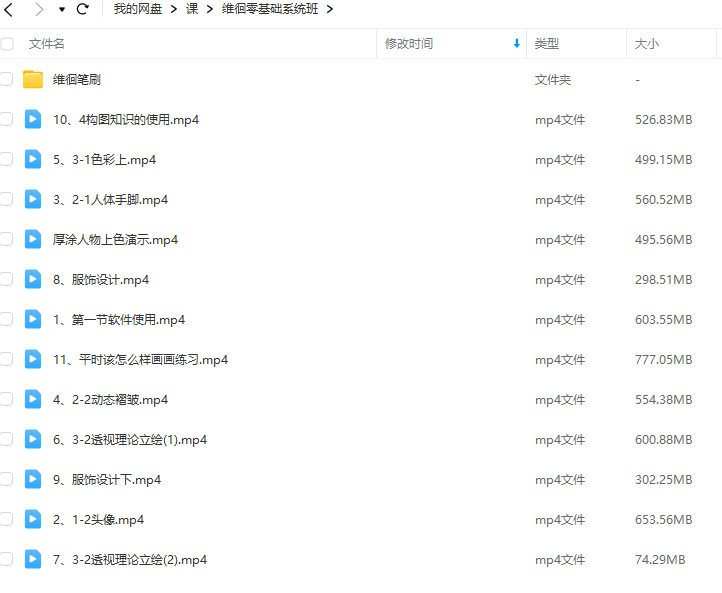 维徊零基础系统班【画质高清有笔刷】