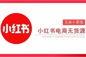 王叔笔记-小红书电商无货源打卡，抢先占领小红书无货源电商风口