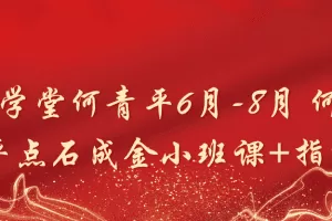 「何青平」 财学堂何青平6月-8月 何青平点石成金小班课+指标