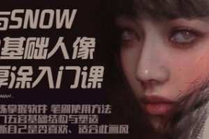 与snow厚涂人像0基础入门2023