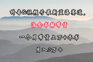 抖音&视频号最新蓝海赛道，治愈书籍带货，一个月带货上万+本书，月入2万＋