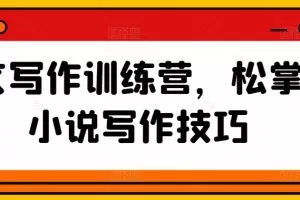 网文写作训练营，松掌握小说写作技巧