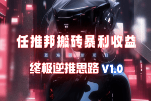 【限时蓝海】任推邦搬砖暴利吃收益
