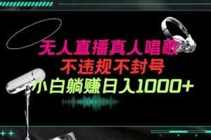 抖音24小时无人直播音乐，不违规，不封号纯撸音浪，小白实操当天日入1000+