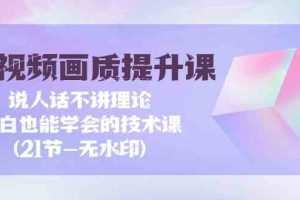 短视频画质提升课，说人话不讲理论，小白也能学会的技术课(无水印)