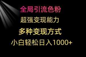 全局引流色粉 超强变现能力 多种变现方式 小白轻松日入1000+