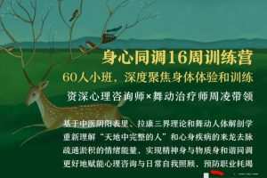 周凌：身心同调16周训练营丨整合中医、舞动与拉康，赋能心理咨询与自我…