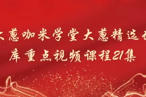 「吴大葱」吴大葱咖米学堂大葱精选武器库重点视频课程21集