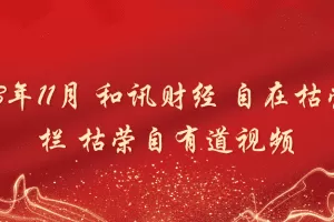 「枯荣有道」2023年11月 和讯财经 自在枯荣专栏 枯荣自有道视频