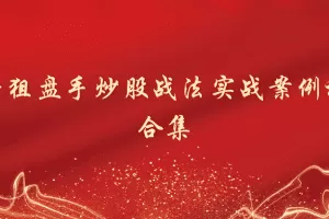 抖音狙盘手炒股战法实战案例视频合集