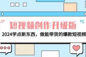电商人必看短视频创作升级版：2024学点新东西，做能带货的爆款短视频