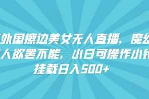 快手外国擦边美女无人直播，魔幻声音男人欲罢不能，小白可操作小铃铛挂载日入500+