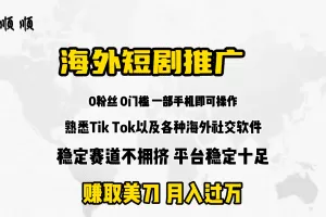 海外短剧推广分佣