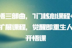 开悟觉醒三部曲，7门核心课程+15门扩展课程，觉醒即重生人生开悟课