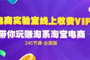 电商-实验室 线上收费VIP，带你玩赚淘系淘宝电商（245节课-全面版）