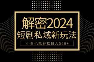 10分钟教会你2024玩转短剧私域变现，小白也能轻松日入500+