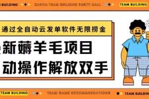 最新薅羊毛项目通过全自动云发单软件在羊毛平台无限捞金日入200+