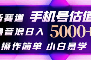 抖音不出境直播【手机号估值】最新撸音浪，日入5000+，简单易学，适合…
