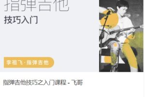 李祖飞：飞哥弹指俱乐部 飞哥指弹吉他技巧+编曲创作+和声进阶