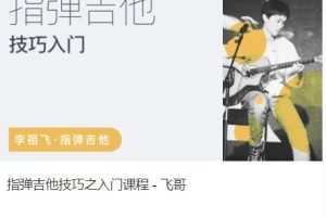 李祖飞：飞哥弹指俱乐部 飞哥指弹吉他技巧+编曲创作+和声进阶