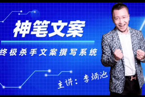 李炳池神笔文案终极杀手文案撰写系统，只要你掌握了这些秘诀，你可以在…