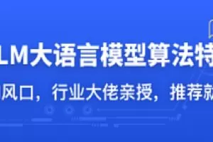 LLM大语言模型算法特训 带你转型AI大语言模型算法工程师