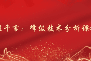 「图胜千言」图胜千言：峰级技术分析课47集
