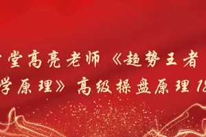 「高亮」财学堂高亮老师《趋势王者·动力学原理》高级操盘原理 18集