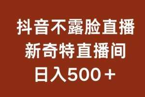 不露脸挂机直播，新奇特直播间，日入500+