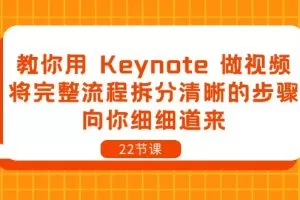 教你用Keynote做视频，将完整流程拆分清晰的步骤，向你细细道来（22节课）