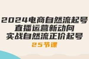 2024电商自然流起号，直播运营新动向 实战自然流正价起号-25节课