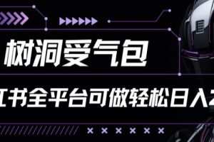 小红书等全平台树洞受气包项目，轻松日入一两张
