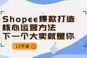 Shopee-爆款打造核心运营方法，下一个大卖就是你（13节课）