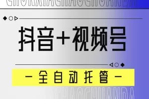 【抖音+视频号】全自动托管平台，广告对接模式，解放双手即可躺赚收益