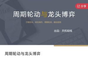 周期轮动与龙头博弈