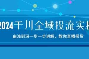 2024千川-全域投流精品实操：由谈到深一步一步讲解，教你直播带货-15节
