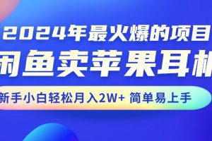2024年最火爆的项目，闲鱼卖苹果耳机，新手小白轻松月入2W+简单易上手