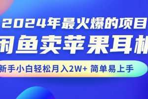 2024年最火爆的项目，闲鱼卖苹果耳机，新手小白轻松月入2W+简单易上手