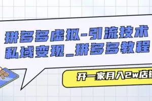 拼多多虚拟-引流技术与私域变现