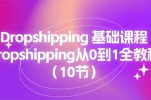 Dropshipping 基础课程，Dropshipping从0到1全教程（10节）