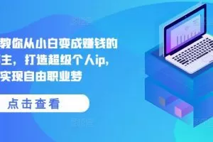 《宅百万》俱乐部-手把手教你从小白变成赚钱的创业博主，打造超级个人ip，实现自由职业梦