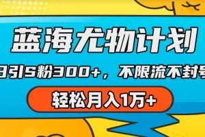 蓝海尤物计划，AI重绘美女视频，日引s粉300+，不限流不封号，轻松月入1w+