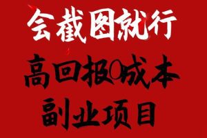会截图就行，高回报0成本副业项目，卖离婚模板一天1.5k+