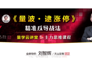 量学云讲堂天山至尊刘智辉《量学识庄·伏击涨停》成交量学段位课1-7段…