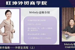 旺坤外贸商学院-外贸小白如何完美蜕变行业销冠线上课程，初出门0基础